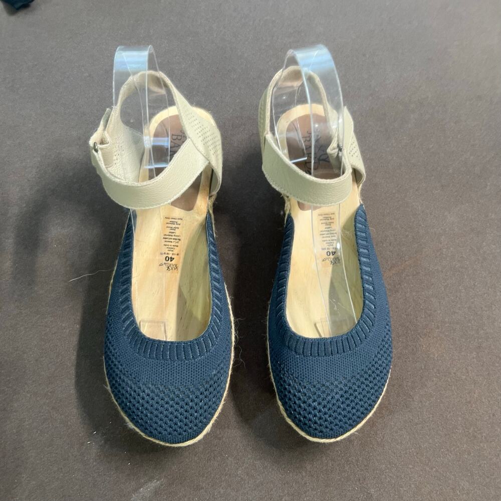 Jax & Bard Castine Knit & Leather Mary Jane Clogs Blue Wooden Women's Size EU 40 - Picture 5 of 10
